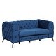preview thumbnail 19 of 46, 63" Velvet Upholstered Loveseat Sofa with Button Tufted Back