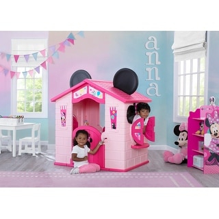 Disney Minnie Mouse Plastic Indoor/Outdoor Playhouse with Easy Assembly