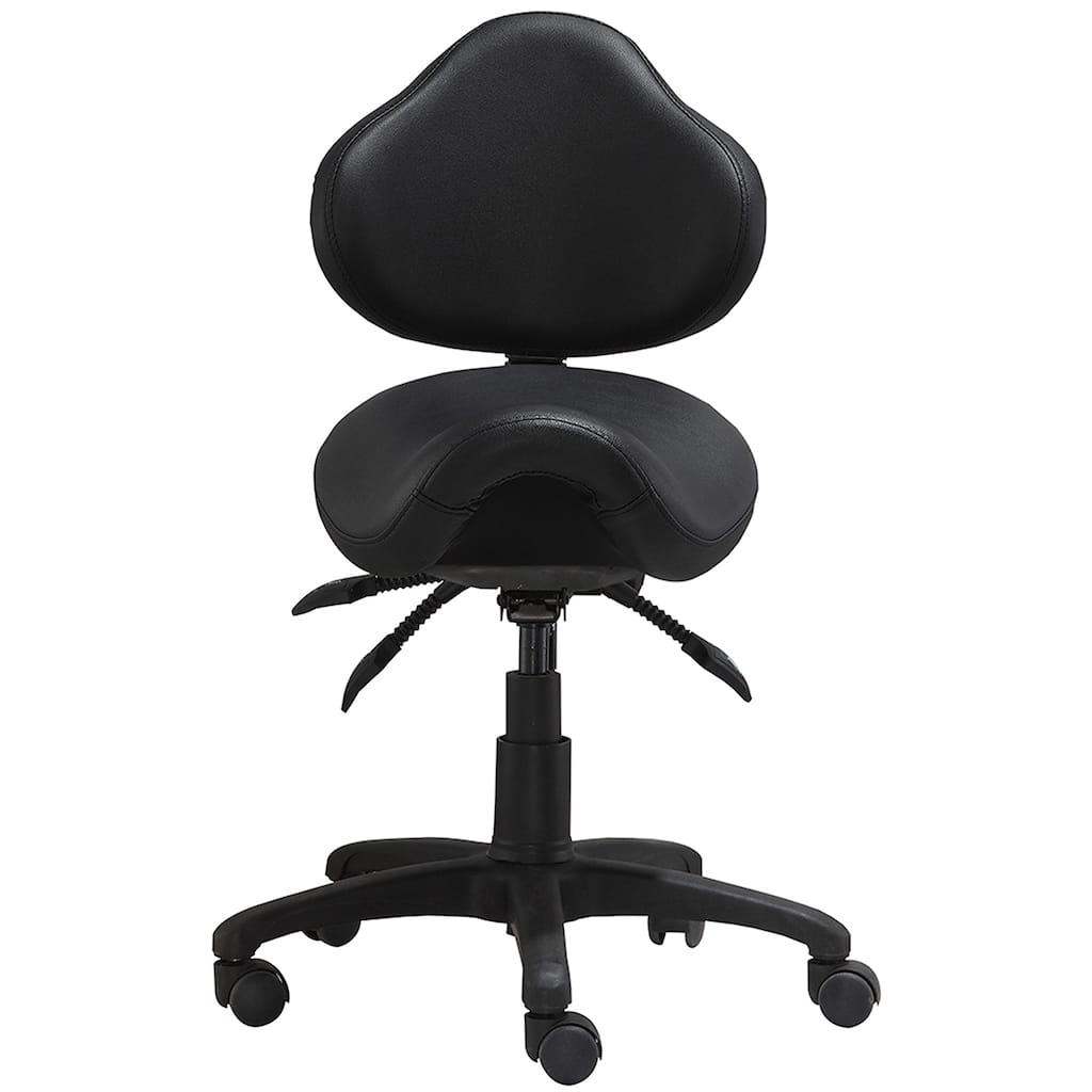Ergonomic Adjustable Tilt Saddle Stool Chair With Back Support Home Office Exam Waiting Rooms Desk Dentistry Doctor