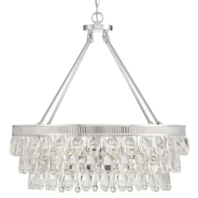 Savoy House Windham 6 Light 28" Wide Crystal Chandelier