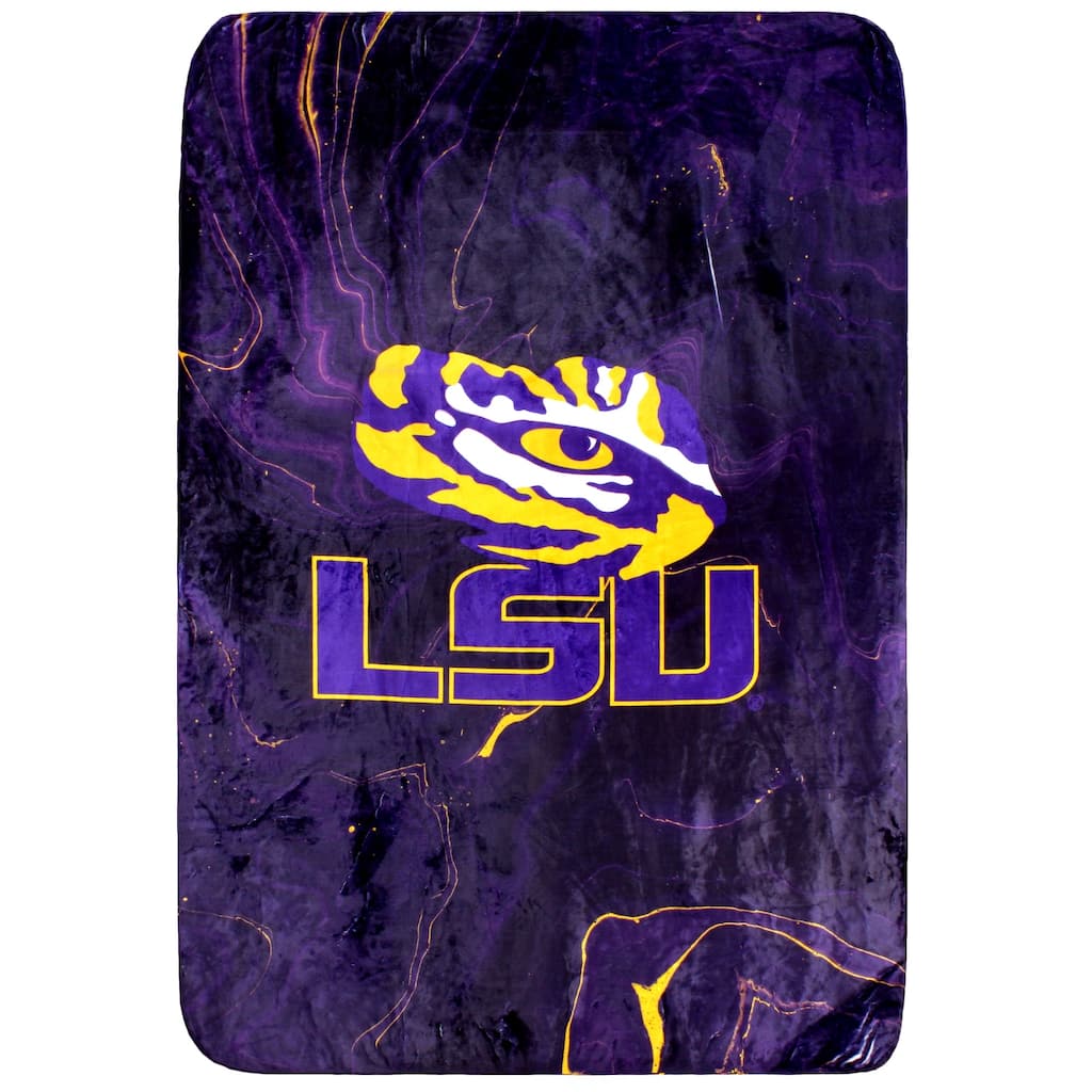 LSU Tigers Sublimated Soft Throw Blanket