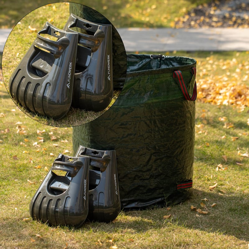 Gardenised 72-gallon Heavy-Duty Self-Standing Collapsible Leaf Bag with Handle and Sturdy Scoop for Leaves