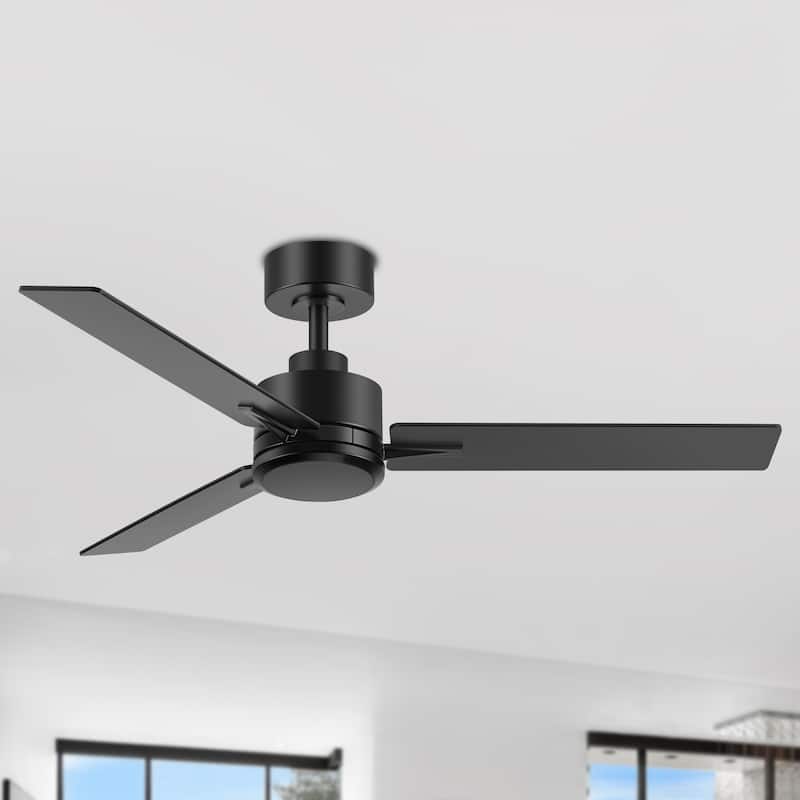 48-in Indoor Black Ceiling Fan with Remote without Light(3-Blade) - 1 PCS