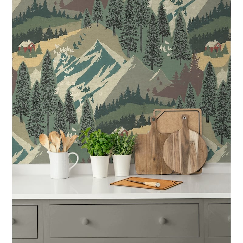 Seabrook Designs Estes Rolling Hills Unpasted Wallpaper