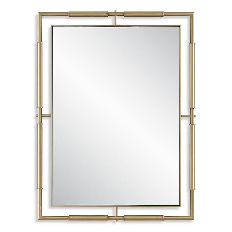 Uttermost It's All Connected Rectangle Brass Mirror - 40"H x 30"W x 1" D