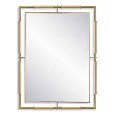 Uttermost It's All Connected Rectangle Brass Mirror - 40"H x 30"W x 1" D