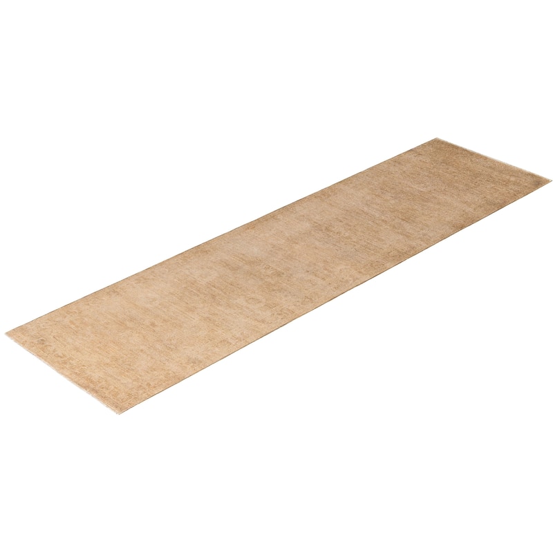 Overdyed One-of-a-Kind Hand-Knotted Runner Rug - Beige - 2' 8" x 9' 9"