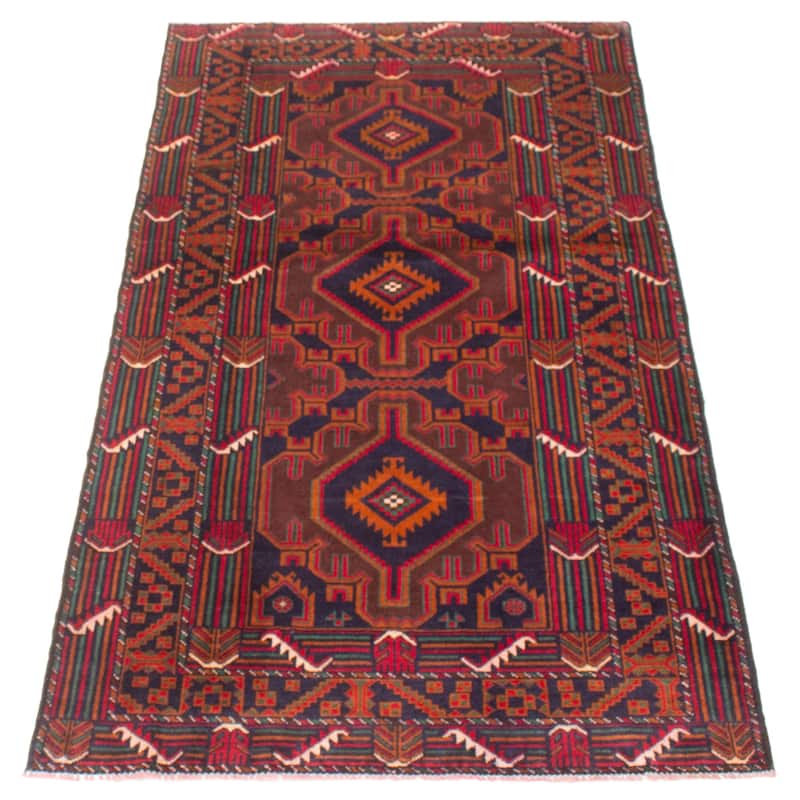 ECARPETGALLERY Hand-knotted Teimani Navy Wool Rug - 3'6 x 6'9