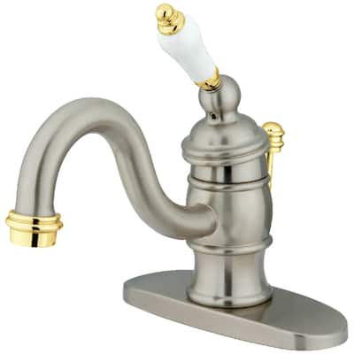 Victorian Single-Handle Bathroom Faucet with Pop-Up Drain