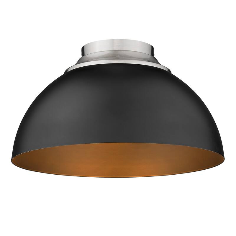 Zoey Flush Mount - Pewter with Matte Black