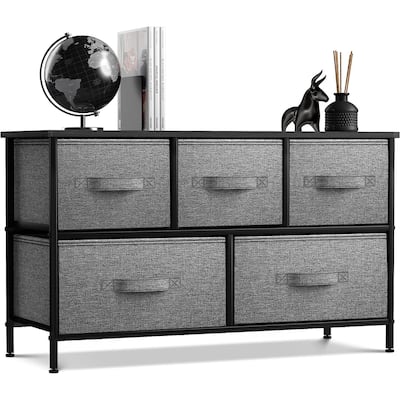Sorbus 5 Drawer Wide Short Dresser