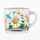 preview thumbnail 3 of 2, Daisy Field 10.14 fl oz.Glass Mugs Set of 4