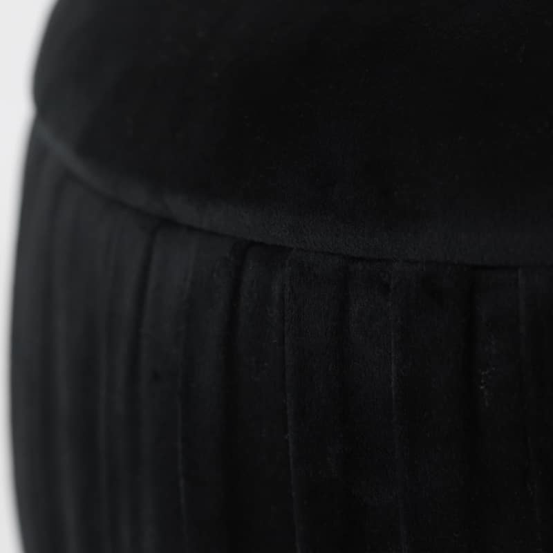 Backless Storage Stool with Velvet Upholstery