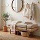 preview thumbnail 18 of 60, HomePop upholstered Bench with Wood Base Tan Geometric