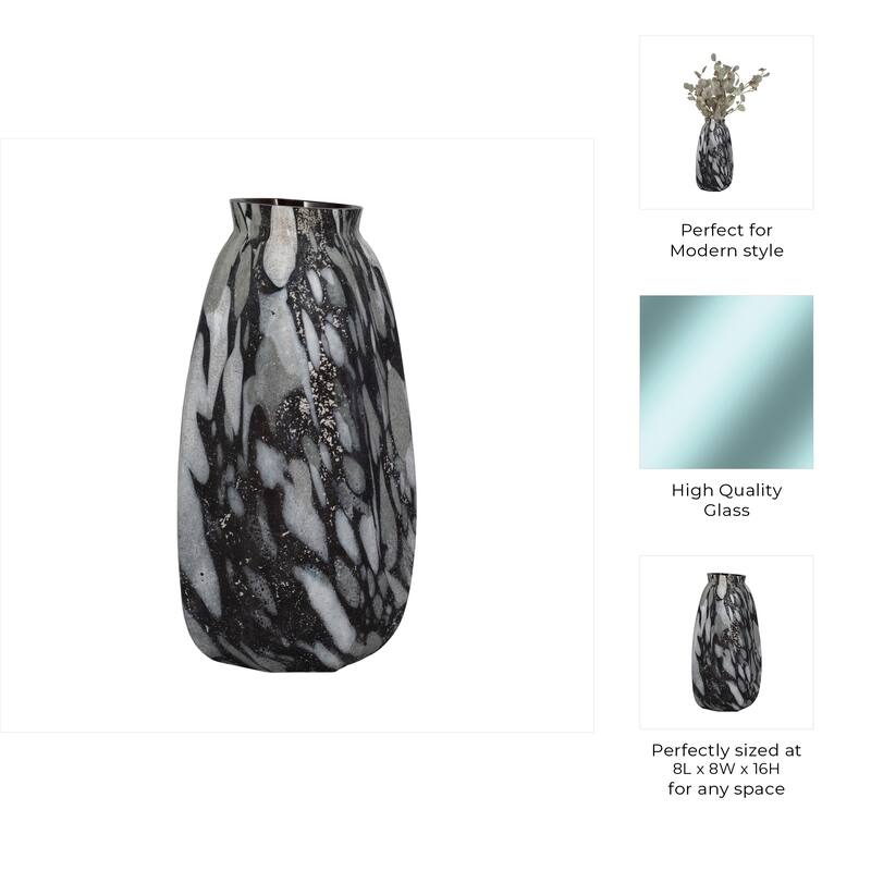 Glass Sculptural Silhouette Vase - Gray