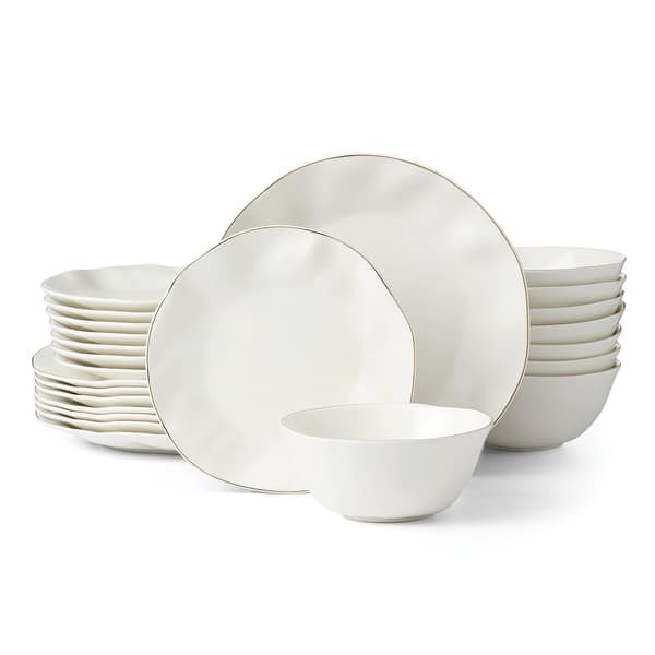 Lenox Blue Bay White 24-Piece Dinnerware Set White