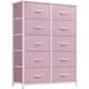 Modern 4/8/10-drawer Bedroom Fabric Dresser Storage Tower with Wood Top