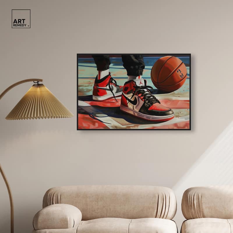 Down at the Court Canvas by Art Remedy