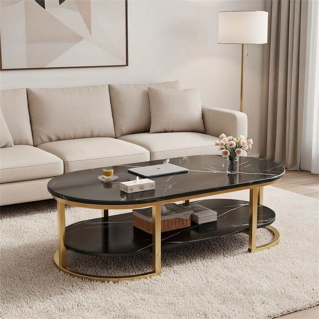 Modern Morden Dining Table Coffee Table in Black Gold