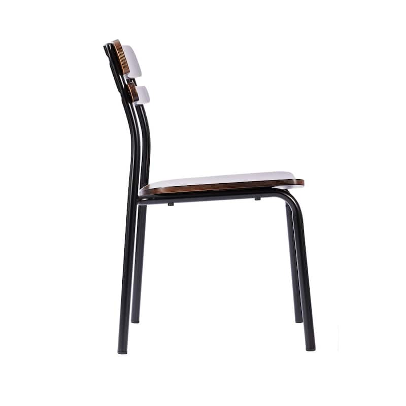 Commercial Solid Wood Dining Chair with Frame and Antique Finish - 18.75"W x 20.75"D x 31.5"H