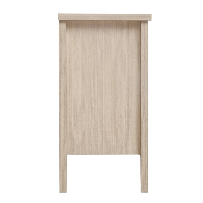 2-Door Carved Storage Cabinet with Adjustable shelf, Accent Furniture for Living Room, Hallway