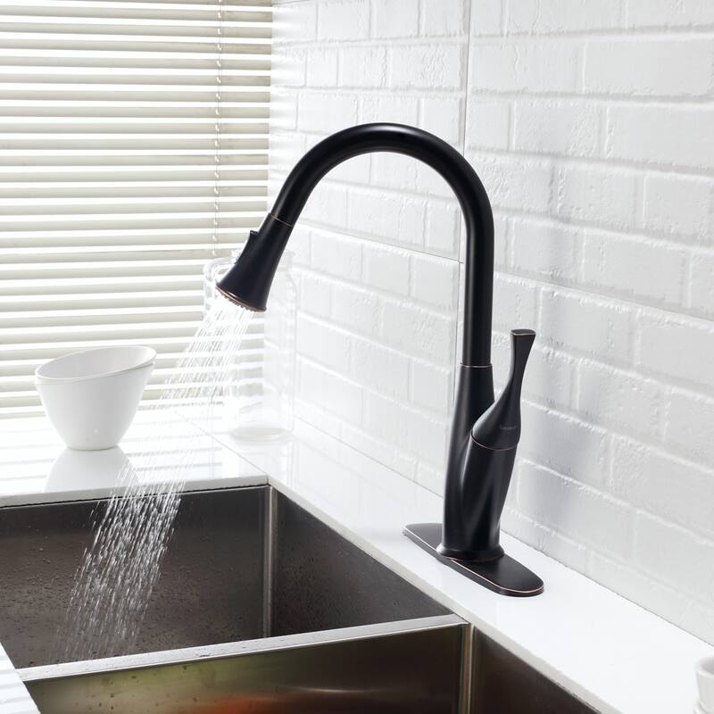 Kitchen Faucet with Pull Out Spraye, Oil-Rubbed Bronze
