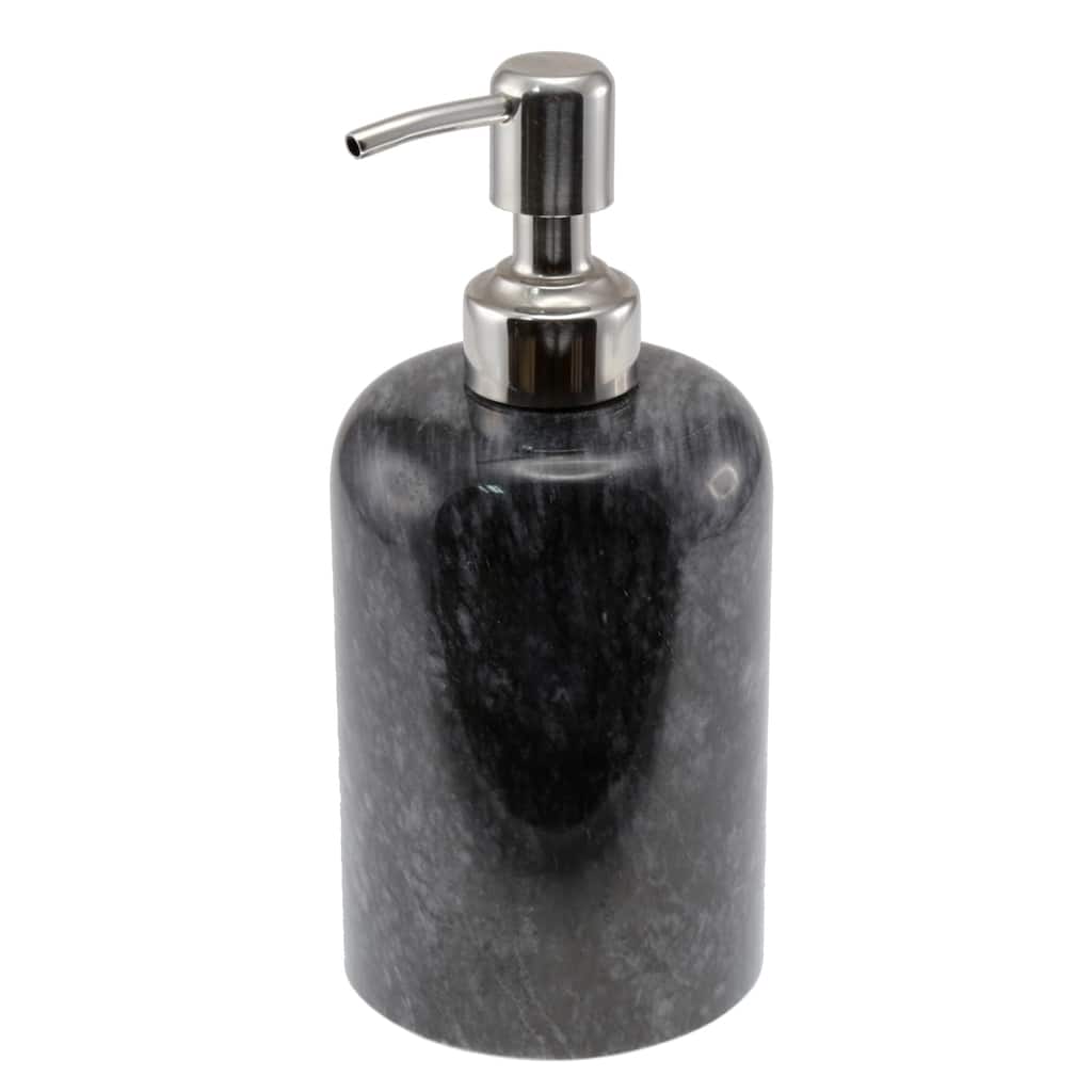 Creative Home Spa Collection Natural Black Marble Liquid Soap Dispenser, Lotion Dispenser