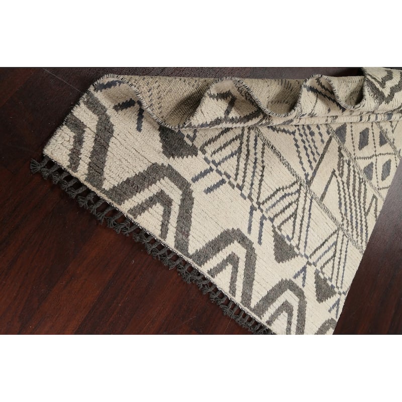 Vegetable Dye Tribal Oriental Moroccan Berber Area Rug Wool Handmade - 4'5" x 6'5"