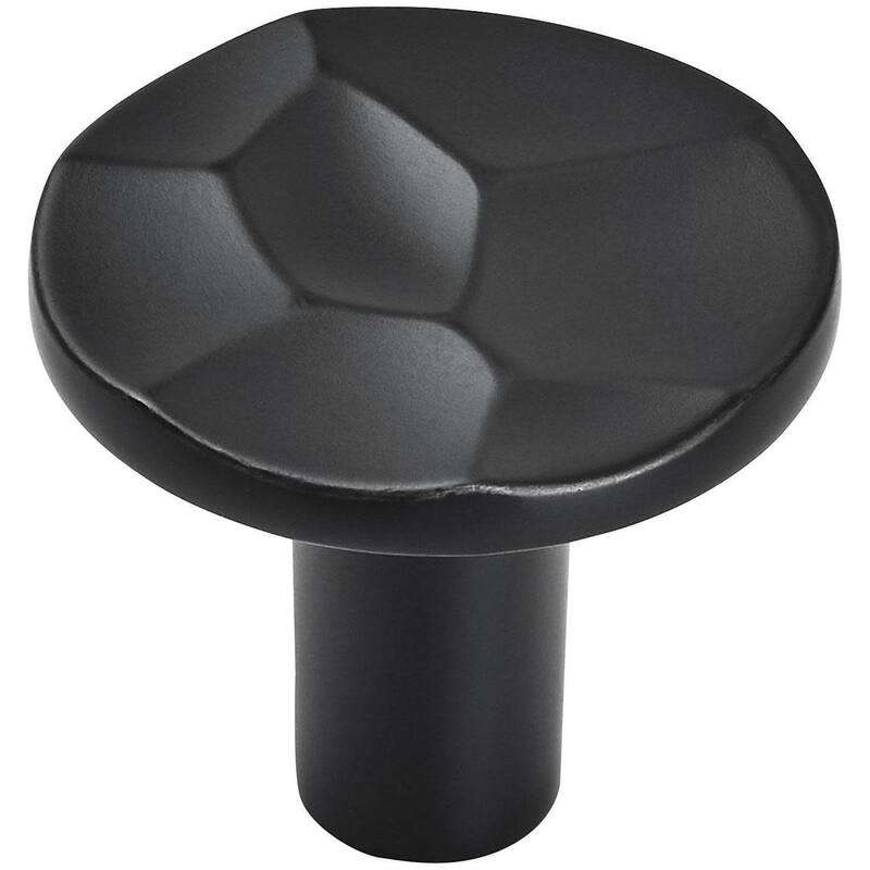 Amerock Kamari 1-3/16 Inch Mushroom Cabinet Knob - Matte Black