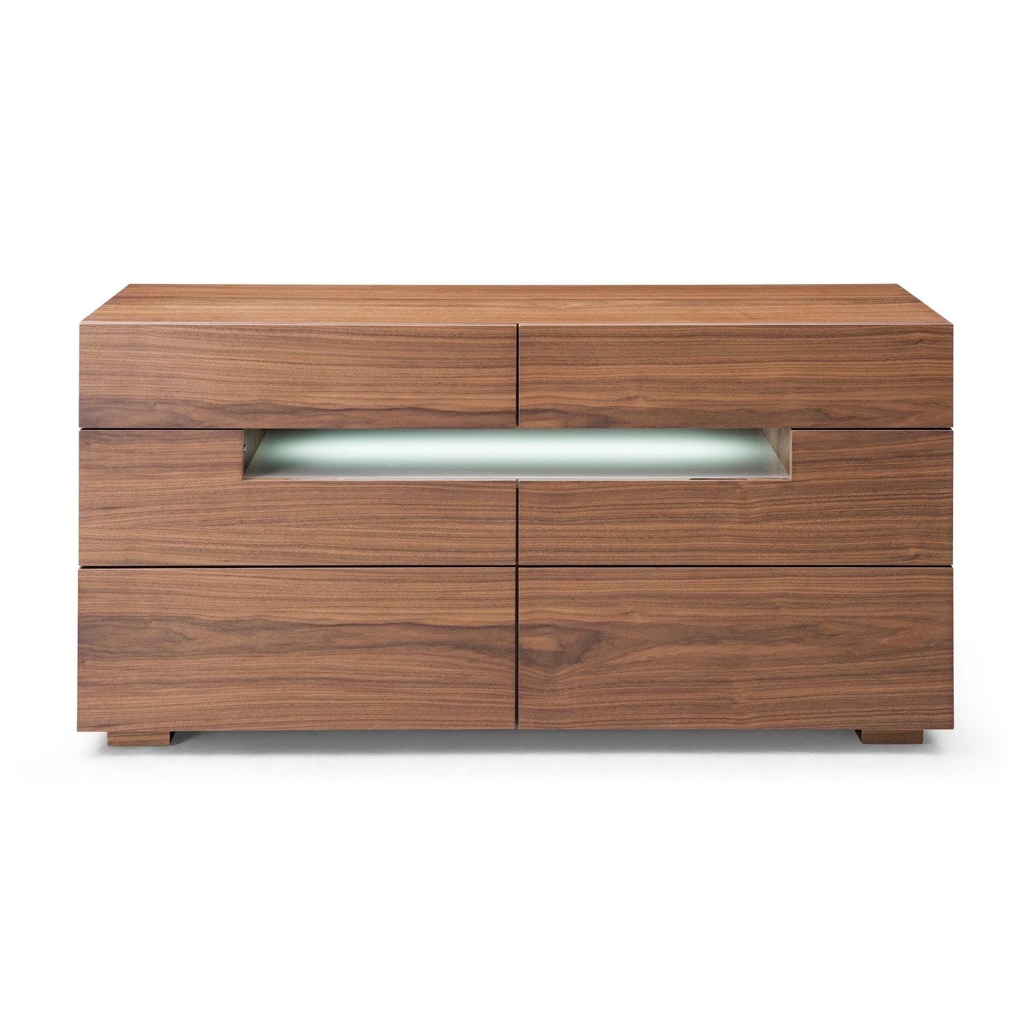 Modrest Ceres Contemporary LED Walnut Dresser