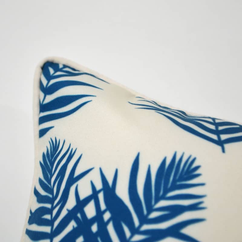 Jiti Outdoor Contrast Color front and Back Double Palm Leaves Patterned Small Pillows 16 x 16