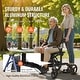 preview thumbnail 4 of 12, 2 in 1 Rollator Walker & Transport Chair for Seniors
