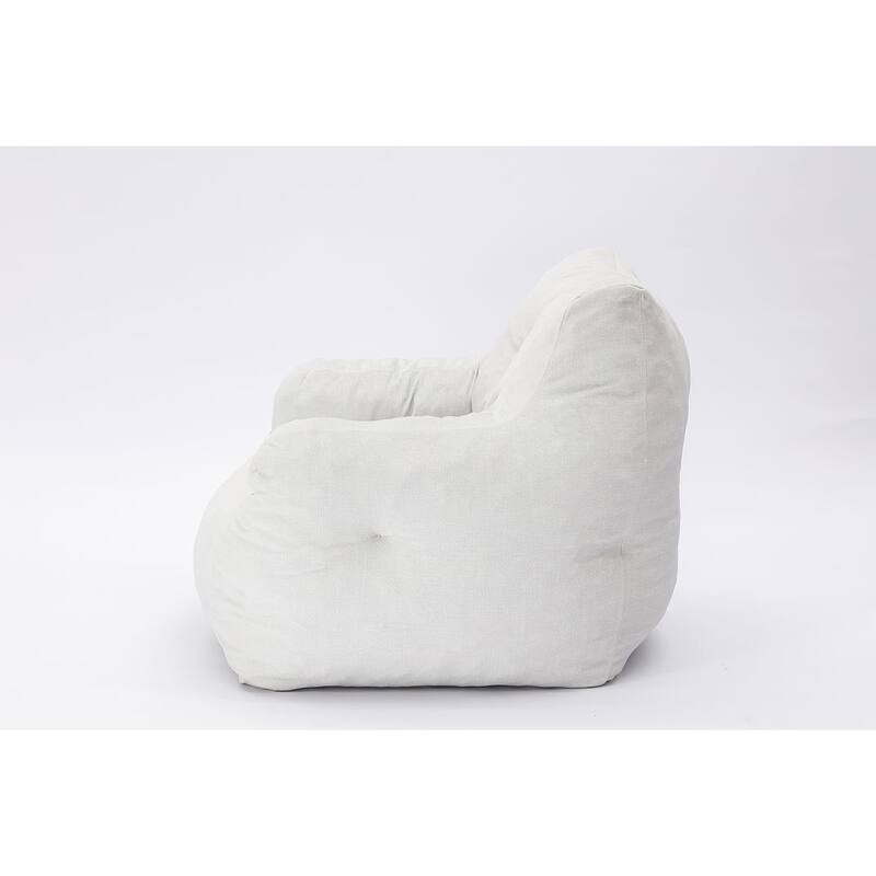 Modern & Elegant Bean Bag Chair | High Resilience Foam | Teddy Fabric or Cotton Linen | Versatile Lounge Seating
