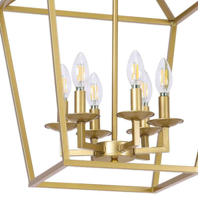 6 - Soft gold Light Pendant - 16"x16"x24"