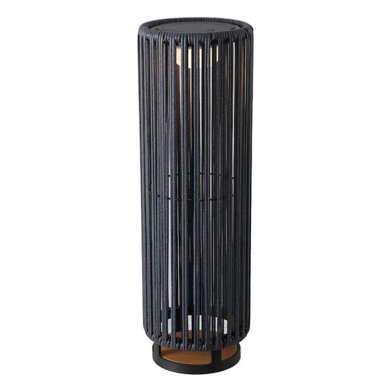 Modern Faux Indoor/Outdoor LED Solar Powered Lantern, By JONATHAN Y