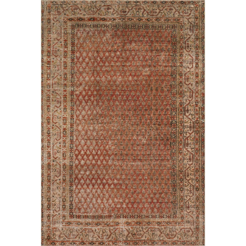 Nuloom Jessalyn Distresed Washable Area Rug - 5' x 7' - Orange - Rectangle