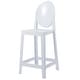 preview thumbnail 25 of 27, Smoke 25" Counter Height Bar Stools with Back – Stackable Transparent Plastic Chairs for Kitchen, Bar, or Outdoor – Set of 2