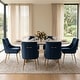 preview thumbnail 3 of 106, SEYNAR Modern Dining Chairs Set of 6, Velvet Accent Chair Tufted Back Armless Chair with Back Pull Navy