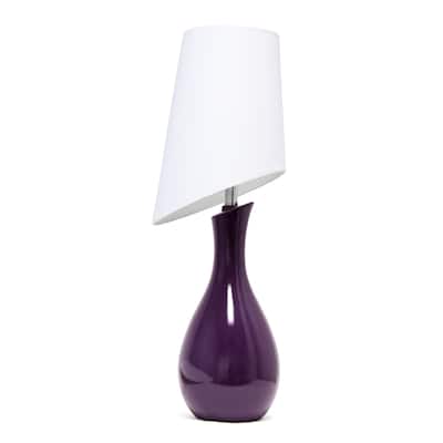 Lalia Home 29" Contemporary Table Lamp with Slanted White Shade - 29