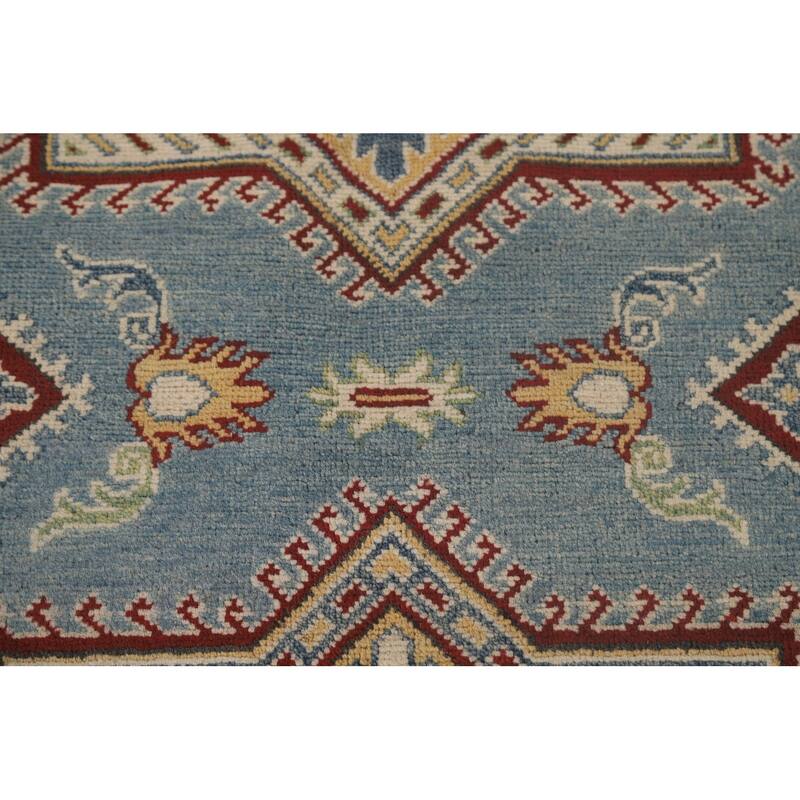 Light Blue Kazak Rug Handmade Traditional Oriental Wool Carpet - 8'3"x 11'5"