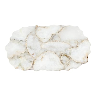 Med. White Agate Organic Platter