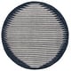 preview thumbnail 6 of 13, SAFAVIEH Handmade Ebony Kenza Modern Wool Rug 6' Round - Ivory/Navy - Round