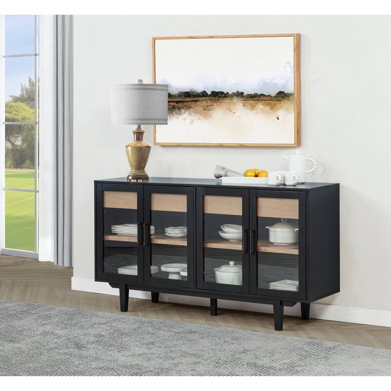 Middleton 4-door Sideboard Server with Dual Drawers - 66.25" x 18" x 36.25"