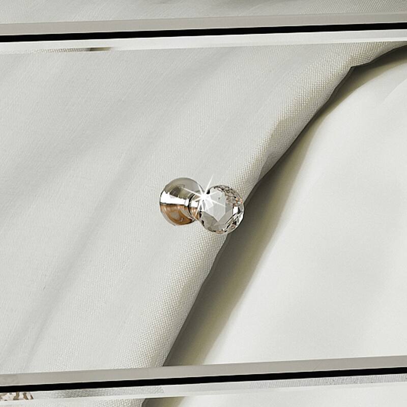 3-Drawer Accent Nightstand Diamond Side Table