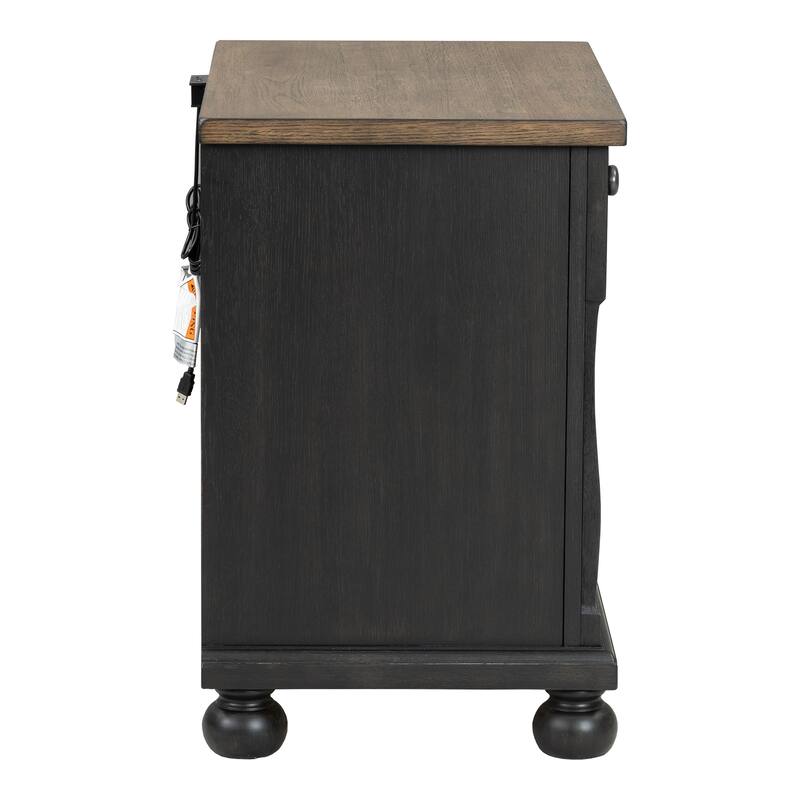 Furniture of America Lucan II 3-Piece Farmhouse Black Solid Wood Panel Bedroom Set