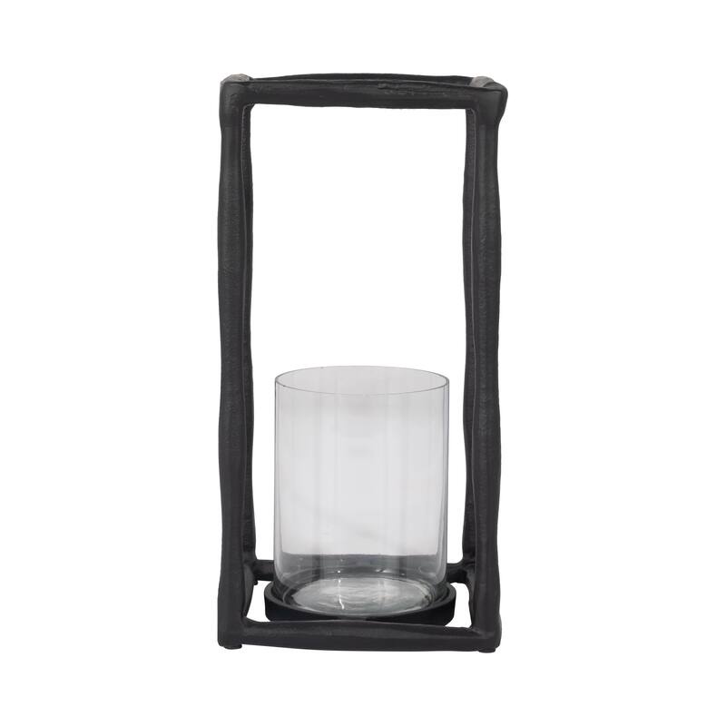 Sagebrook Home Metal, Open Square Hurricane Candle Holder - 8" x 8" x 16"