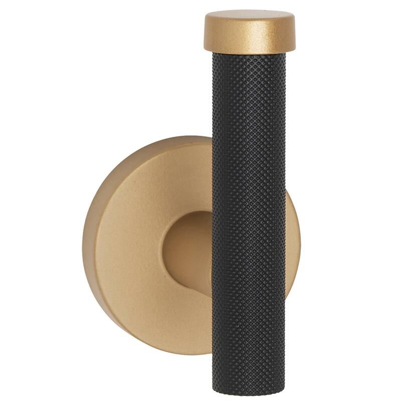 Alno A9481-HOOK-KNURLED Vita Bella 2" Wide Modern Diamond Knurled Bar - Champagne / Matte Black