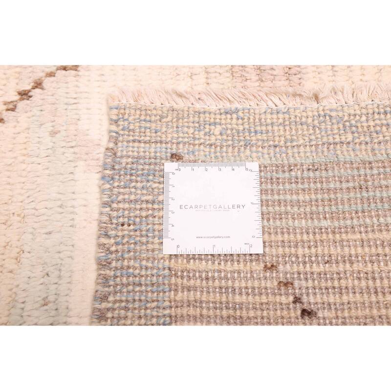 ECARPETGALLERY Hand-knotted Pak Finest Marrakesh Cream Wool Rug - 8'11 x 11'11