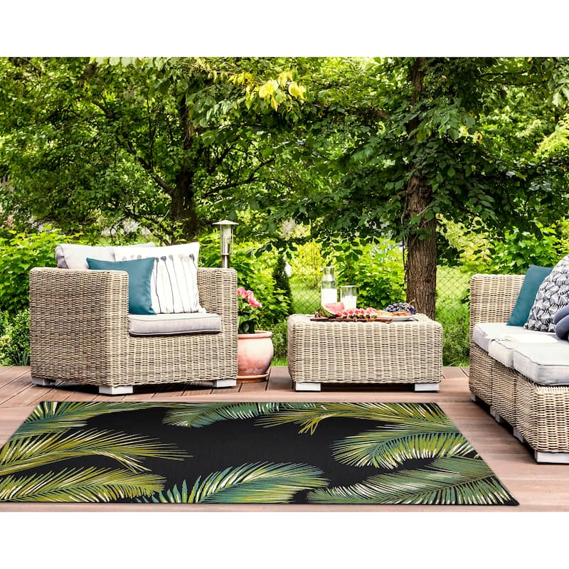 Liora Manne Marina Palm Border Indoor/Outdoor Rug