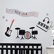 preview thumbnail 3 of 2, Lambs & Ivy Rock Star Musical Instruments Wall Decals/Stickers - Drums/Guitar